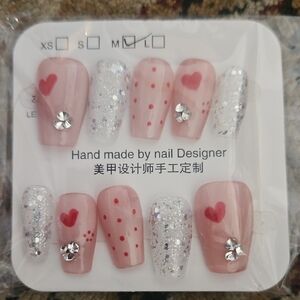 Pink and Silver Nail Art Set